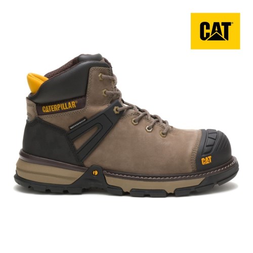 CAT Excavator Superlite Waterproof Nano Toe CSA Men's Work Boots Brown (AU L-125) Australia